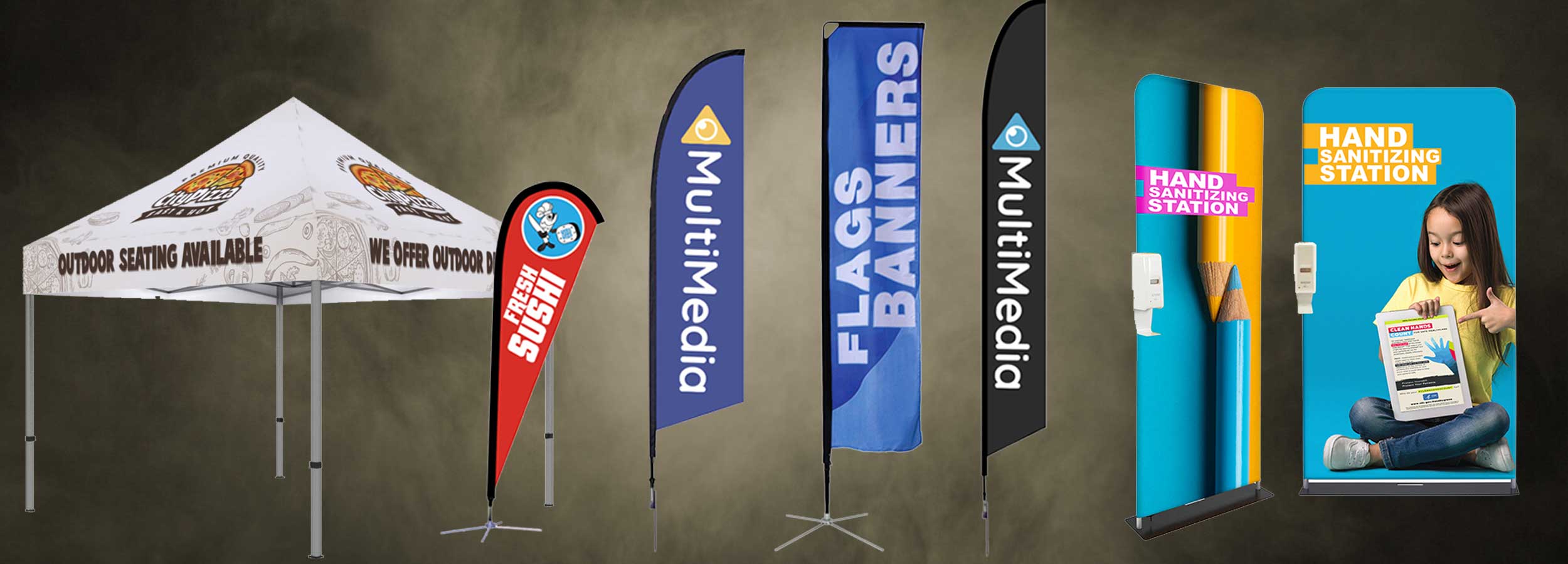 various free standing signage